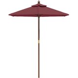  Vrtni suncobran s drvenim stupom bordo 196 x 231 cm | shoptok.hr