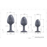 Dorcel Geisha Plug Diamond XL - analni dildo od bijelog kamena (crni) | shoptok.hr