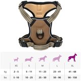 vidaXL Oprsnica za pse s reflektirajućim prugama podesiva smeđa XL | shoptok.hr