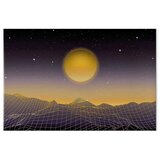  Slika - Futuristic landscape 3 (1 Part) Wide 30x20 Na talijanskom platnu | shoptok.hr
