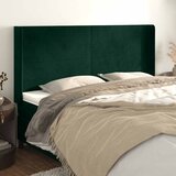  Uzglavlje s ušima tamnozeleno 163x16x118/128 cm baršunasto | shoptok.hr