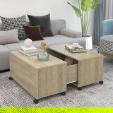 vidaXL Klubska mizica sonoma hrast 75x75x38 cm iverna plošča Cene