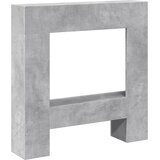  Okvir za kamin boja betona 81x18x82 cm od konstruiranog drva | shoptok.hr