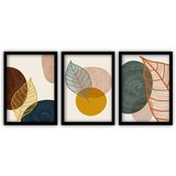 Vavien Artwork set od 3 slike u crnim okvirima Leaves III., 35 x 45 cm Cijene