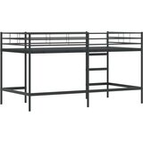  Okvir Krevet za Dječji Loft Crna 90 x 200 cm Čelik | shoptok.hr