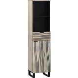vidaXL Kupaonski ormar s ladicama s policom s pohranom s vratima Smeđa, Crna 38 x 33.5 x 160 cm u