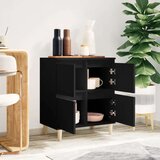  Komoda crna 60 x 35 x 70 cm od konstruiranog drva | shoptok.hr