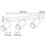 Greentech LED spot svetiljka 3x GU10 bela (LUXA-3) | ePonuda.com