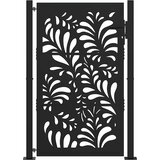  Vrtna vrata crna 100x150 cm čelični valoviti dizajn | shoptok.hr