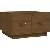 vidaXL Klubska mizica medeno rjava 60x53x35 cm trdna borovina | Shoptok.si