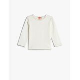 Koton Frilled T-Shirt Crewneck Long Sleeve Cotton | Shoptok.si