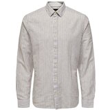 Only & Sons Srajca 'CAIDEN' temno rjava / bela | Shoptok.si