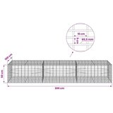  Gabion s žicom debljine 3 5 mm i mrežom 5x10 cm 300x100x50 cm - 100 cm 50 cm 300 cm | shoptok.hr