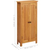 Ormarić za pohranu 50 x 22 x 110 cm od masivne hrastovine | shoptok.hr