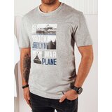 DStreet Koszulka męska z nadrukiem szara | Shoptok.si