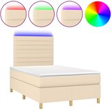  s oprugama i madracem LED krem 120 x 190 cm od tkanine | shoptok.hr