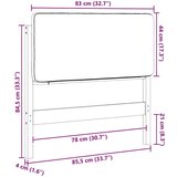  Tapecirani uzglavlje s uzglavljem Smeđa i svijetlosiva 80 cm | shoptok.hr