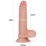 Lovetoy Nature Cock - dvostruki slojni realistični dildo - 18cm (prirodni) | shoptok.hr