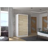 ADRK Furniture Garderobna omara z drsnimi vrati Asten - 100 cm | Shoptok.si