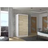 ADRK Furniture Garderobna omara z drsnimi vrati Asten - 100 cm