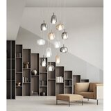  Ondaluce - Visilica na sajli THELMA 1xE27/15W/230V prečnik 19 cm zlatna/zadimljeno bež | Eponuda.com