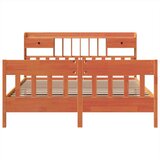  Posteljni okvir brez vzmetnice vošč. rjav 180x200 cm borovina, (21611243) | Shoptok.si