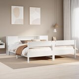 vidaXL Krevet s regalom z knjige bez madraca bijeli 180x200cm borovina Cijene