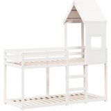vidaXL Pograd s streho bel 90x190 cm trdna borovina, (21243148) | Shoptok.si