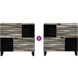  Komoda Bijelo 80 x 33 x 75 cm masivno drvo manga | shoptok.hr