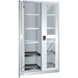LISTA Omara z okenci VxŠxG 1950 x 1000 x 580 mm, z 10 policami, svetlo modra | Shoptok.si