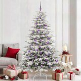  Umjetno božićno drvce s nogom Bijelo 210 cm PE i PVC | shoptok.hr