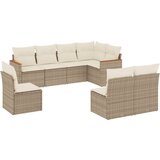  The Living Store Vrtna sedežna garnitura 8-delna z blazinami bež poli ratan - Vrtna Sedežna Garniture, (21443454) | Shoptok.si