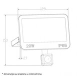 Dawn LED REFLEKTOR SENZOR GN-FL913S-20W CCT 1600lm 110° IP66 Cene