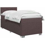  Boxspring krevet s madracem Tamno smeđa 90 x 190 cm Tkanina - Tamno smeđa 90 x 190 cm Dizajn s rombovima | shoptok.hr