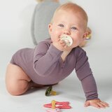Bibs Colour Natural Rubber Size 1: 0+ months duda Dusky Lilac / Heather 2 kom | shoptok.hr
