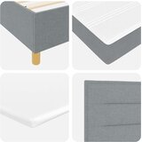  Box Spring postelja z ležiščem in LED svetlobo svetlo siva 90x190 cm tkanina, (22081135) | Shoptok.si
