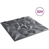  Zidne panele 24 pcs Ametist siva 50 x 50 cm XPS pjena | shoptok.hr