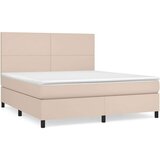  Krevet s oprugama i madrac cappuccino 160x200cm od umjetne kože | shoptok.hr