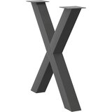  Noge za blagovaonski stol u obliku slova X, 3 kom, antracit, 80 x (72-73) cm, čelik | shoptok.hr