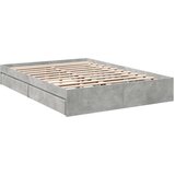 Posteljni okvir s predali betonsko siv 150x200cm inženirski les, (21204777) | Shoptok.si