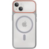 AVIZAR Ovitek MagSafe za iPhone 15 Plus / 14 Plus, trda zadnja stran s silikonskim okvirjem, Siva, (5000189582) | Shoptok.si