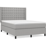  Krevet box spring s madracem svjetlosivi 140x200 cm od tkanine | shoptok.hr