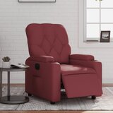 vidaXL Električni naslanjač vinsko rdeče umetno usnje | Shoptok.si