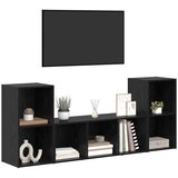  Set TV komoda Zidne 3 pcs Crna Konstruirano drvo | shoptok.hr
