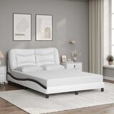  Okvir kreveta bez madraca Hvar bijelo-crni 140x190 cm umjetna koža | shoptok.hr