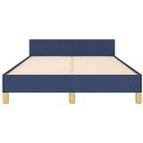  Posteljni okvir z vzglavjem moder 120x200 cm blago, (20902585) | Shoptok.si