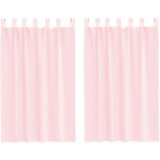 vidaXL Voile zavese z rod žepi 2 kosa svetlo roza | Shoptok.si
