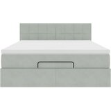  Otomanski krevet s madracem i LED 140x200 cm baršunasti | shoptok.hr