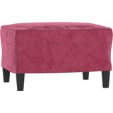  Trosjed s tabureom crvena boja vina 180 cm baršunasti | shoptok.hr