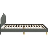  Posteljica za malčke z vzglavjem Temno siva 90 x 190 cm blago, (5000104848) | Shoptok.si